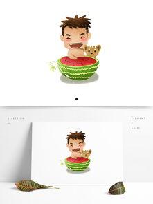 吃瓜婴儿图片可爱,吃瓜婴儿萌态十足，可爱指数爆表