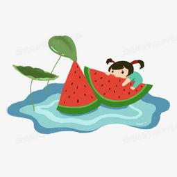 吃瓜小孩头像动漫图片,动漫小童吃瓜瞬间