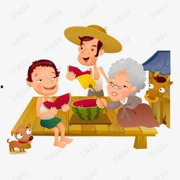 吃瓜小孩头像动漫图片,动漫小童吃瓜瞬间